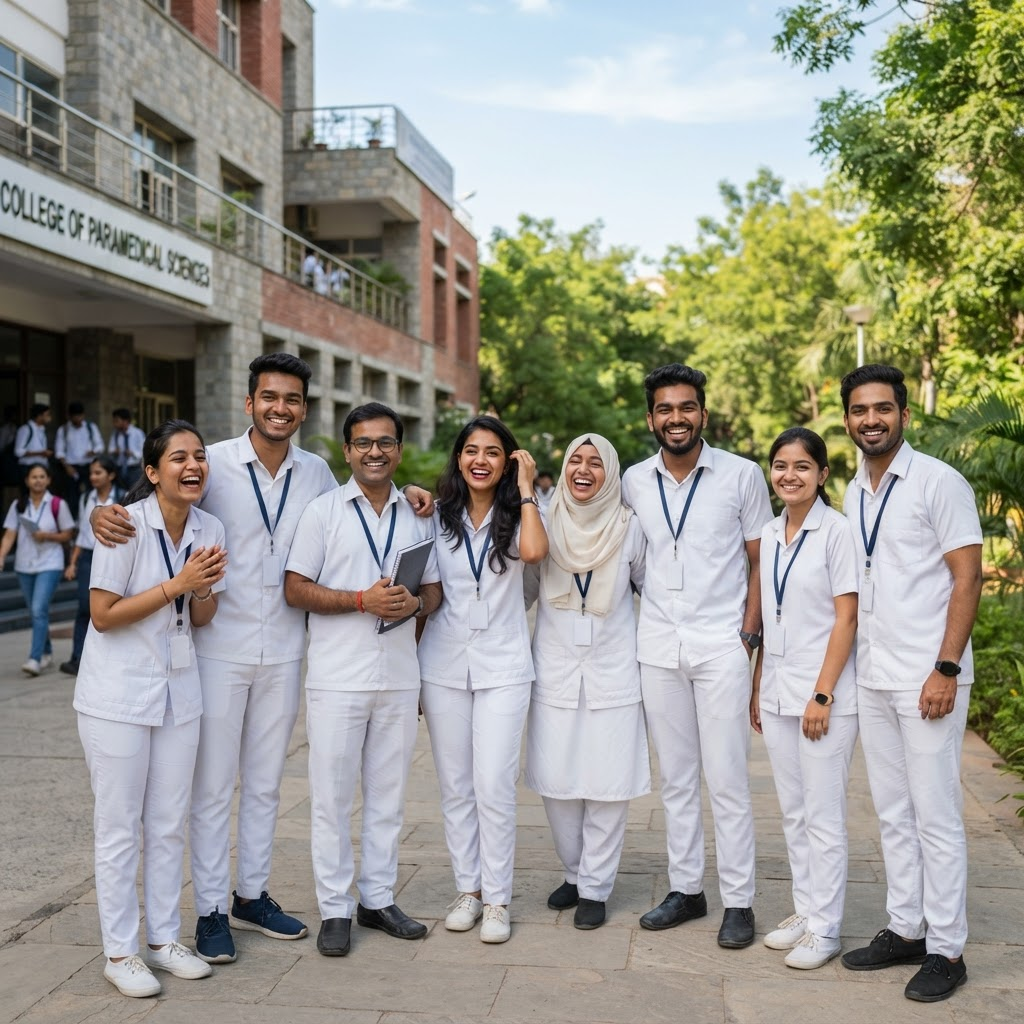 ARPI paramedical students together on campus